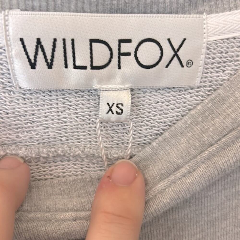 NWT Wildfox Ophelia raw fringe detail cut off sweatshirt - Picture 11 of 13